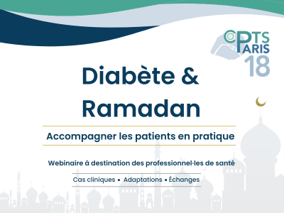 Affiche du webinaire Diabète et Ramadan – CPTS Paris 18 – 5 février 2026