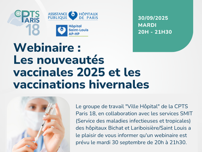 Webinaire vaccinations 2025 – CPTS Paris 18