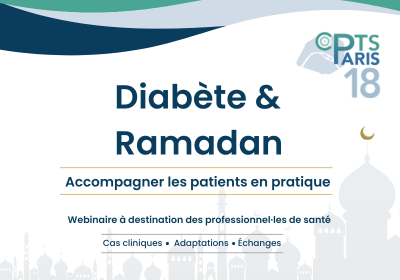 Affiche du webinaire Diabète et Ramadan – CPTS Paris 18 – 5 février 2026